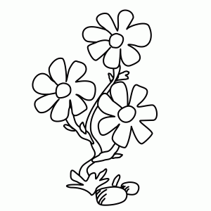 children-flower-coloring-page